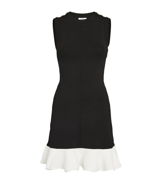 SANDRO -  RUFFLE HEM MINI DRESS